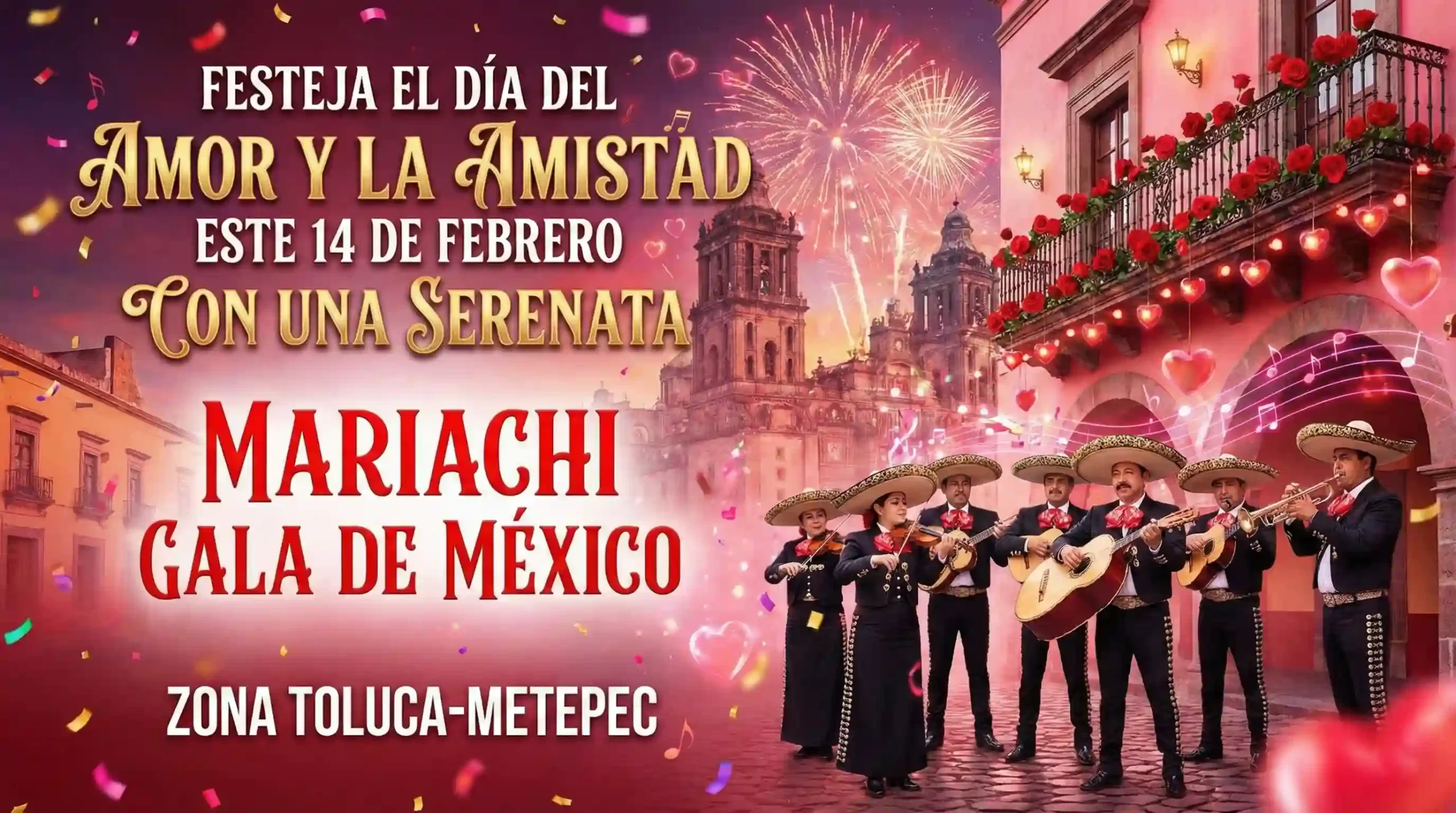 Serenatas para el 14 de febrero con mariachi en Toluca